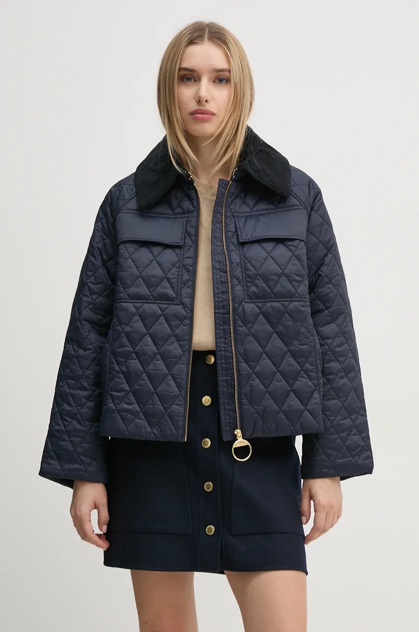 Barbour geaca femei, culoarea albastru marin, de iarna, LQU1750