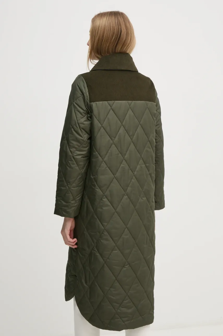 Barbour Geaca Malton Quilt Femei, Culoarea Verde, De Tranzitie, LQU1760