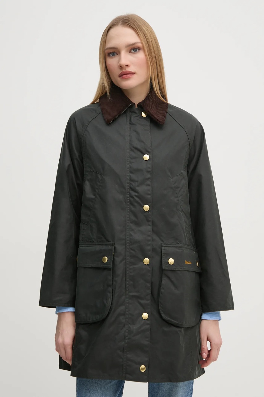 

Яке Barbour Long Beadnell Wax в зелено преходен модел LWX1404, Зелен