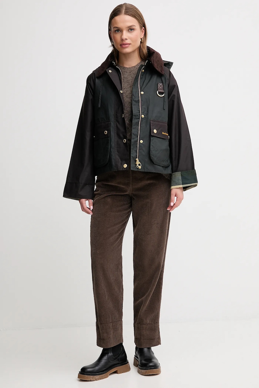 Куртка Barbour Reighton Wax цвет чёрный демисезонная oversize LWX1397 Куртка Barbour Reighton Wax цвет чёрный демисезонная oversize LWX1397