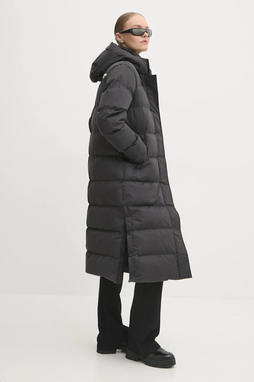 Superdry geaca femei, culoarea negru, de iarna, W5011738A-02A Superdry geaca femei, culoarea negru, de iarna, W5011738A-02A