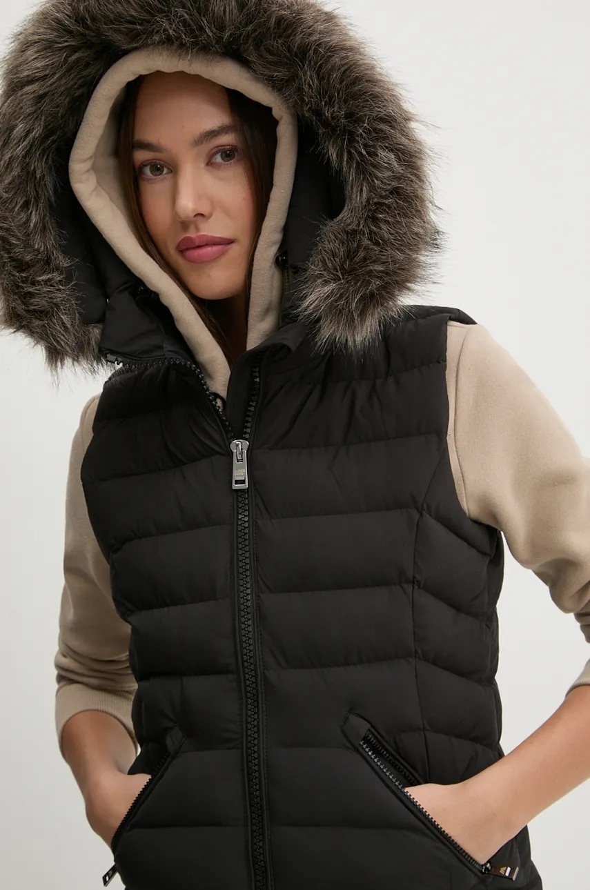 Безрукавка Superdry жіноча колір чорний зимова W5011753A-02A 