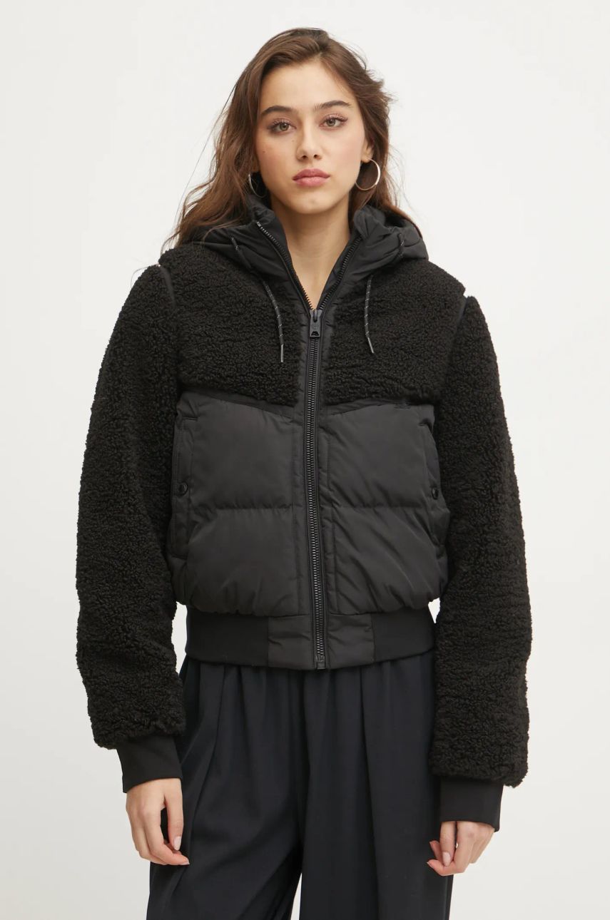 Bunda Superdry dámská, černá barva, zimní, W5011758A-16A