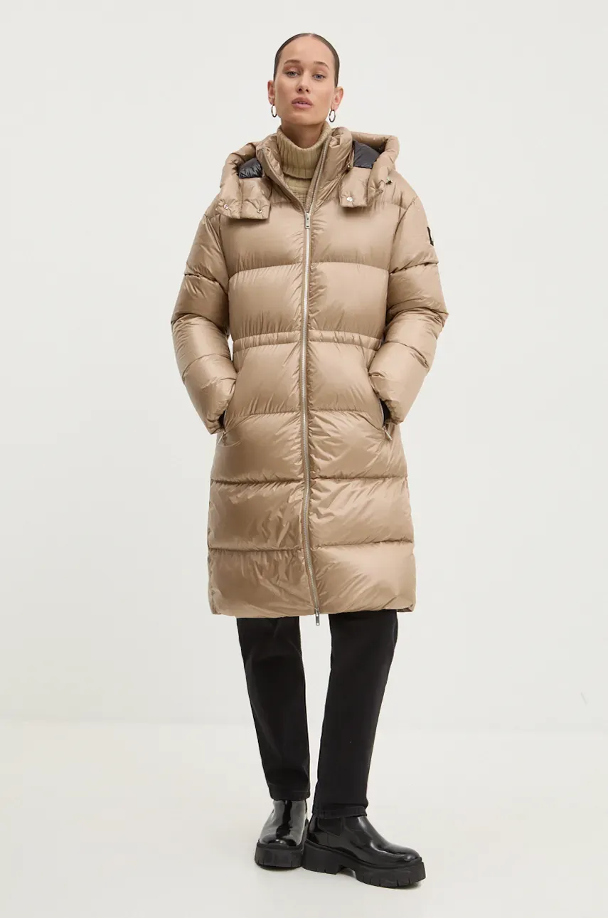 Péřová bunda MOOSE KNUCKLES Juniper dámská, růžová barva, zimní, M34LP218