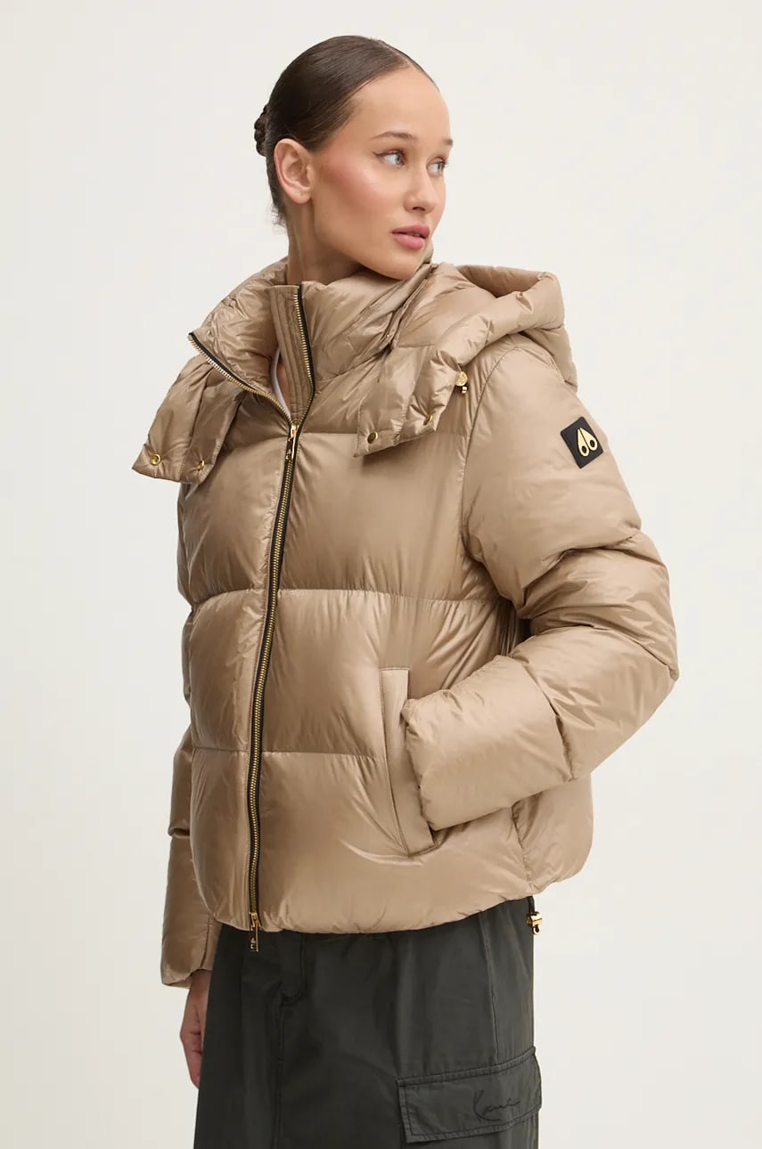 MOOSE KNUCKLES geaca de puf Moonstone femei, culoarea bej, de iarna, M34LJ148G