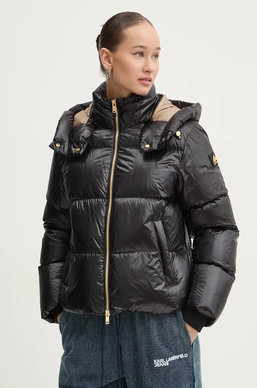 MOOSE KNUCKLES geacă de puf Moonstone femei, culoarea negru, de iarnă, M34LJ148G