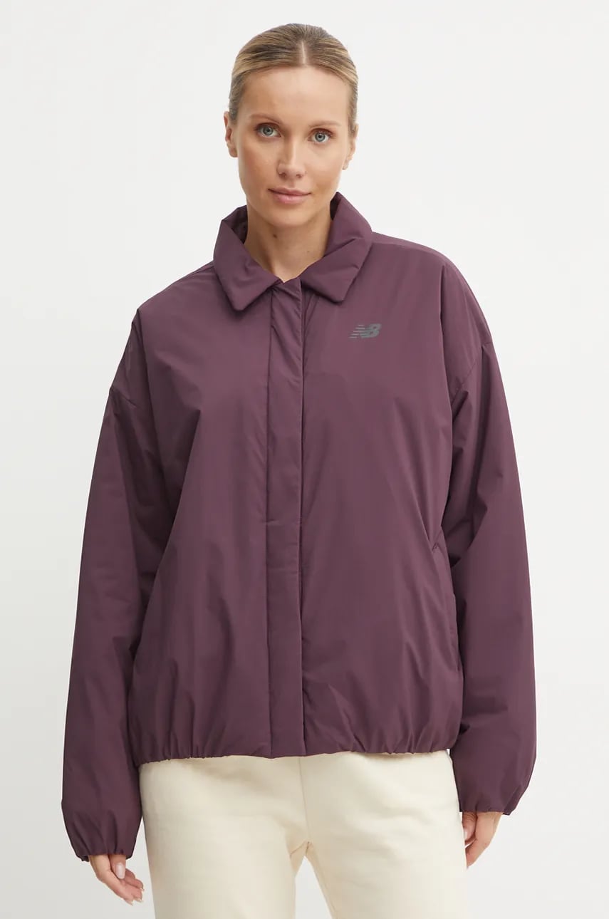 New Balance geacă femei, culoarea bordo, de tranzitie, WJ43506PLN New Balance geacă femei, culoarea bordo, de tranzitie, WJ43506PLN