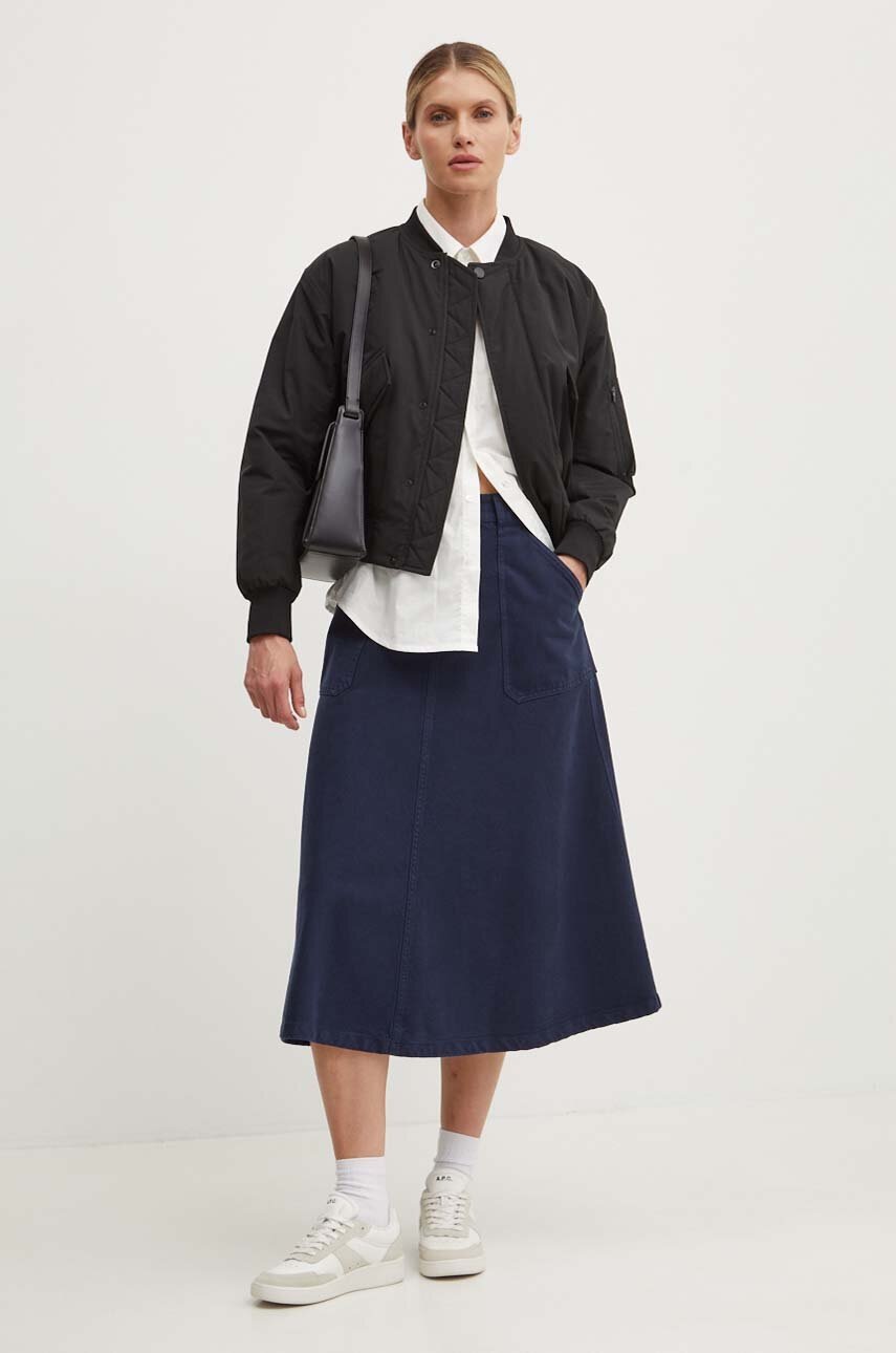 Μπουφάν bomber A.P.C. blouson haley γυναικείο, χρώμα: μαύρο, PSAIY.F02843 φωτογραφία