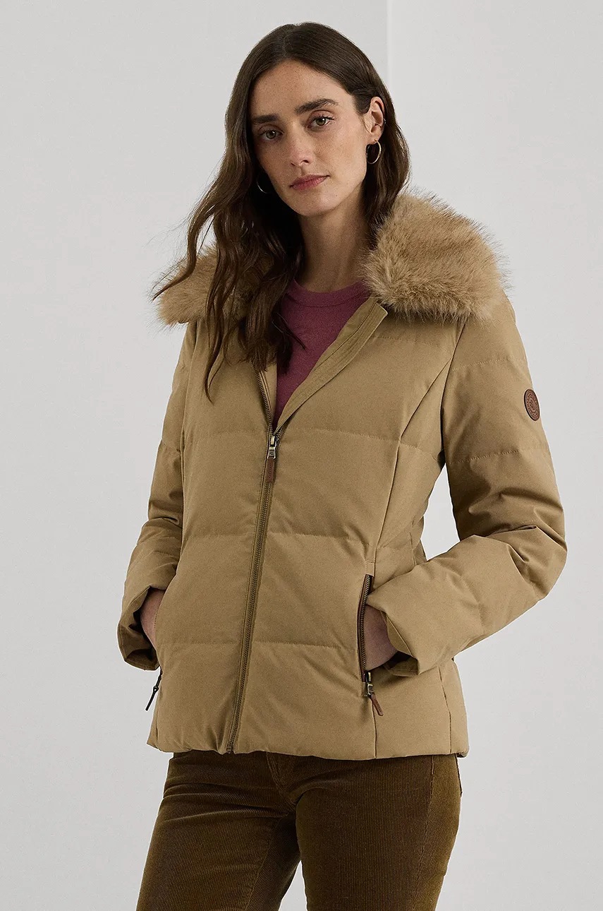 

Пухено яке Lauren Ralph Lauren в бежово зимен модел 297957508, Бежов
