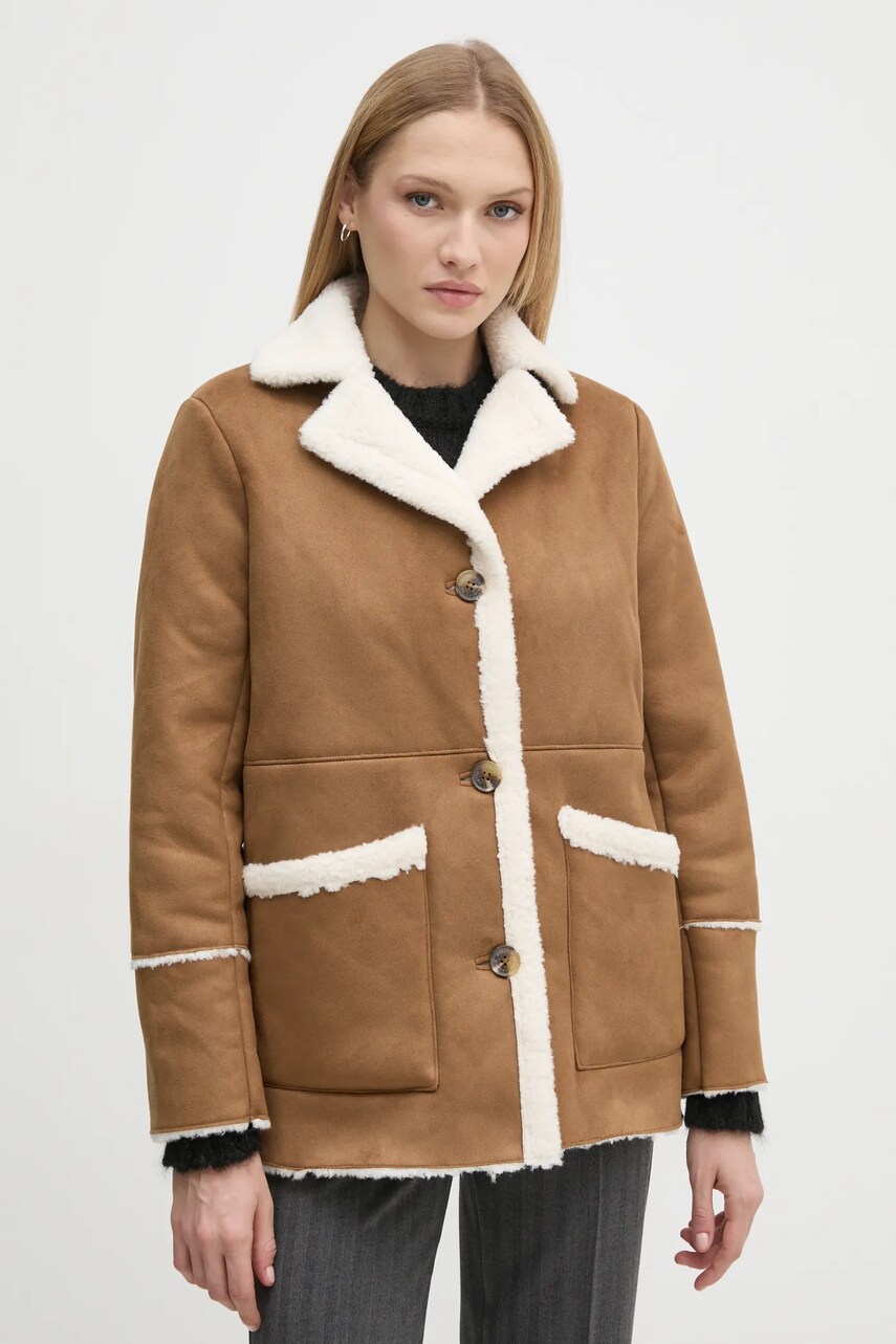 Levně Bunda Lauren Ralph Lauren dámská, béžová barva, přechodná, 297957524
