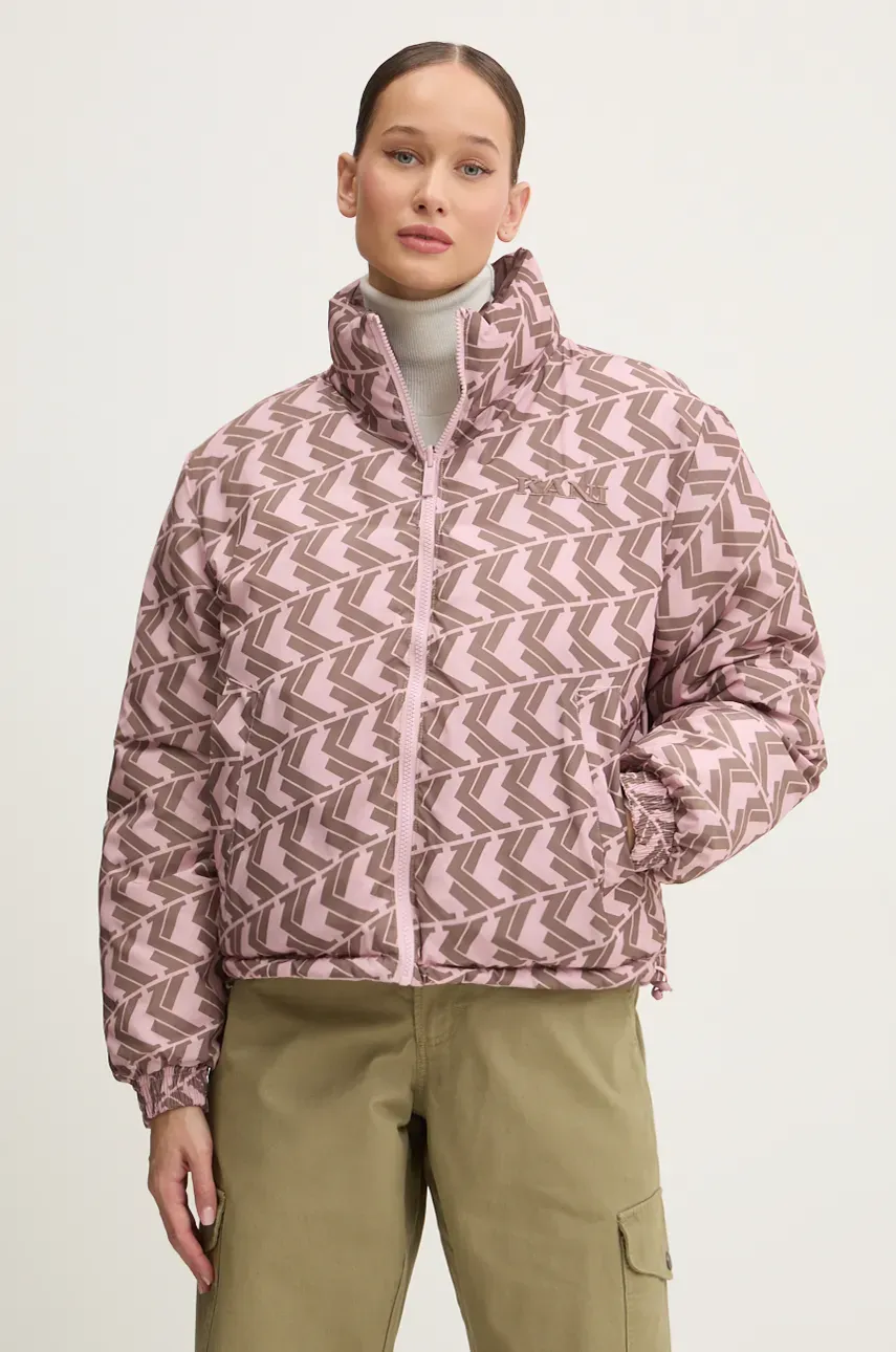 Двусторонняя куртка Karl Kani женская цвет розовый зимняя 61760012 Двусторонняя куртка Karl Kani женская цвет розовый зимняя 61760012