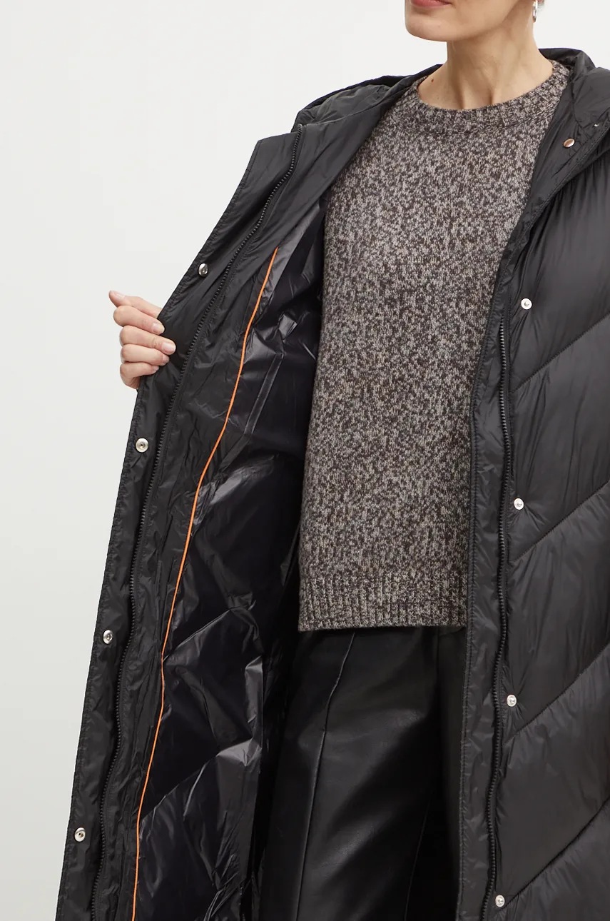 Куртка Boss Orange жіноча колір чорний перехідна oversize 50524024 