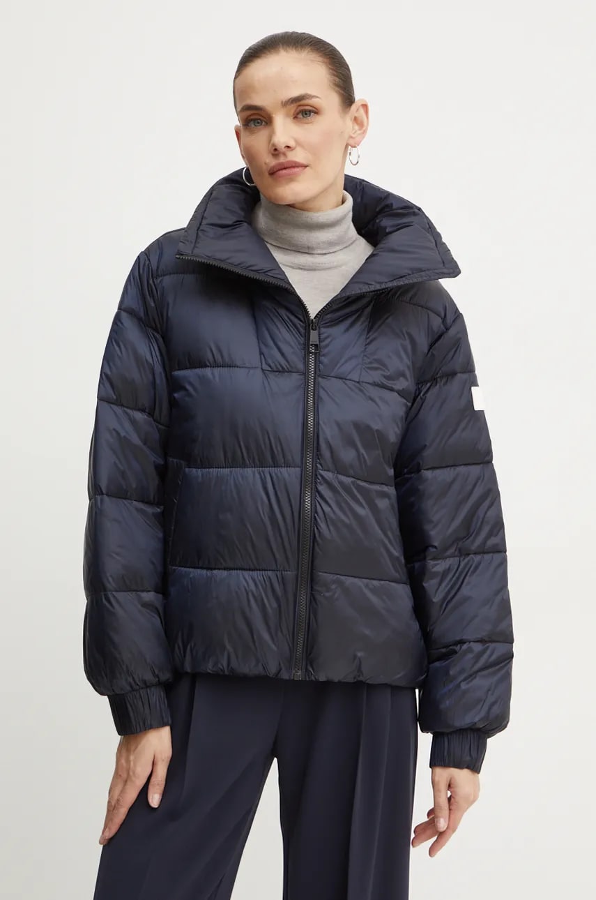 Boss Orange geaca femei, culoarea albastru marin, de tranzitie, oversize, 50525070 Boss Orange geaca femei, culoarea albastru marin, de tranzitie, oversize, 50525070