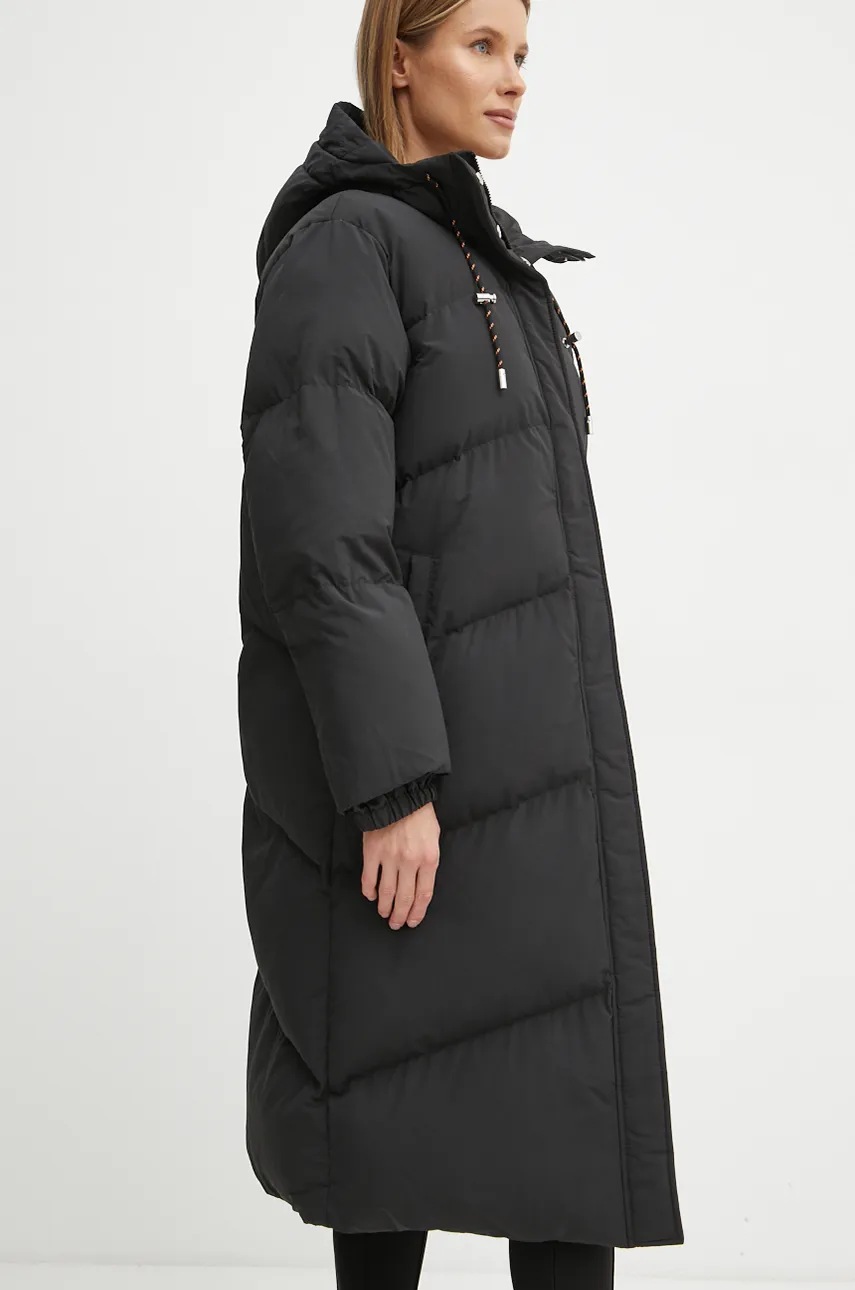 Куртка Boss Orange жіноча колір чорний зимова oversize 50535645 