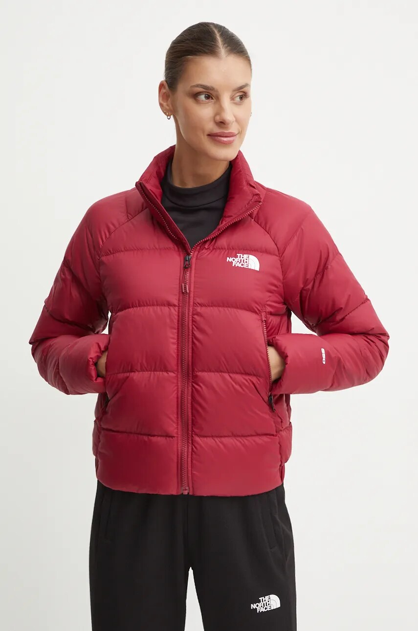 The North Face geaca de puf Hyalite femei, culoarea bordo, de tranzitie, NF0A3Y4S1IX1