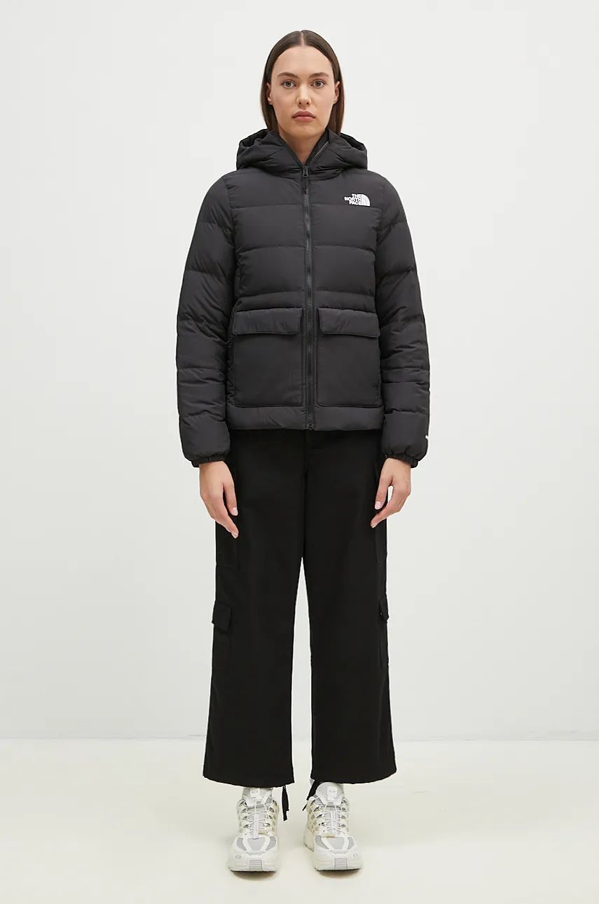 Péřová bunda The North Face Gotham dámská, černá barva, zimní, NF0A84IW4H01