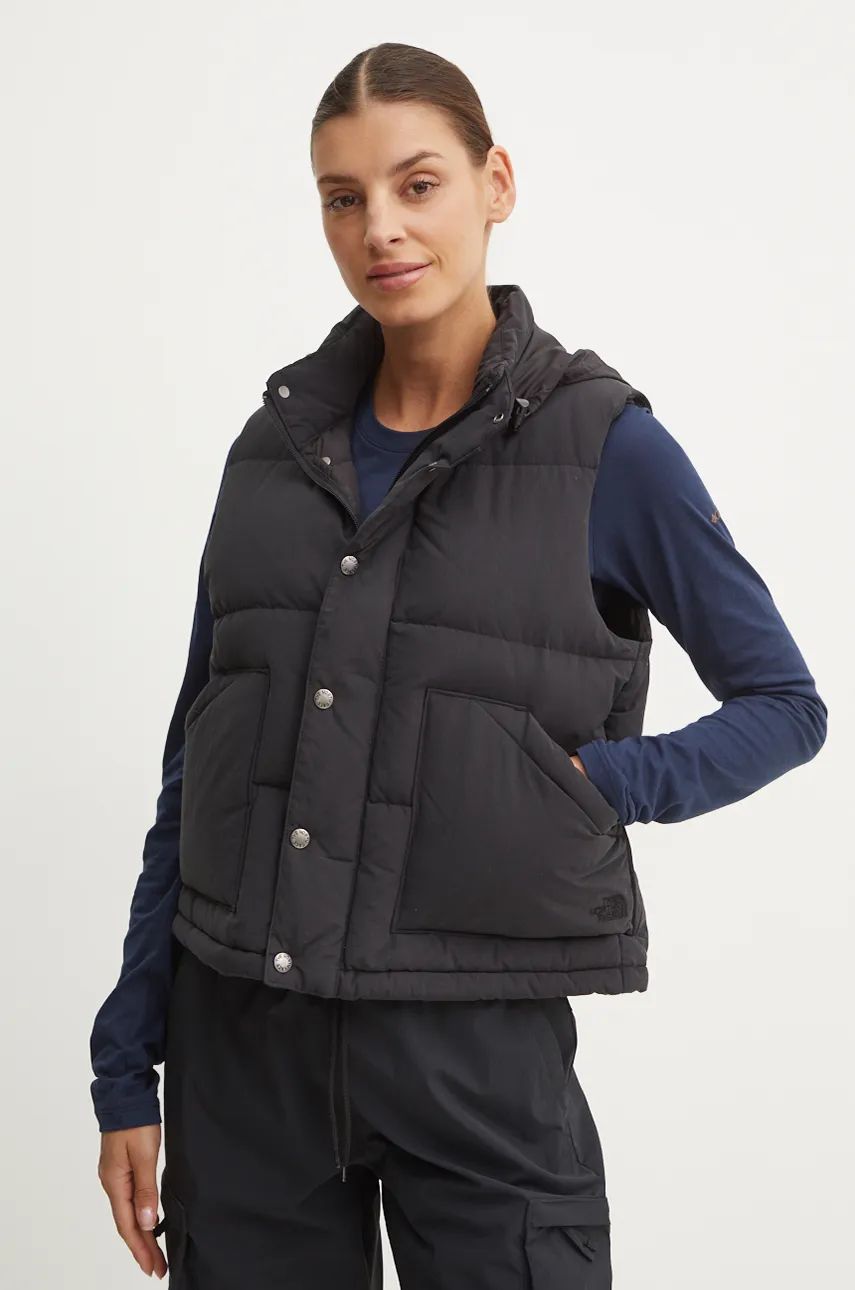 The North Face vesta M66 Down femei, culoarea negru, de iarna, NF0A88Z8JK31