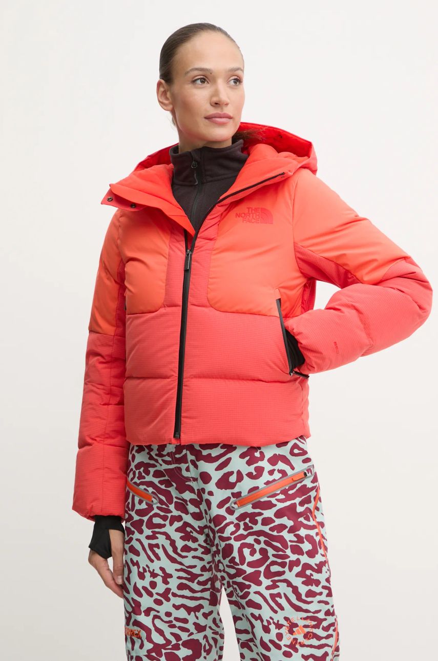 The North Face geacă de schi din puf Cold Spell culoarea roșu, NF0A87WT4ZI1