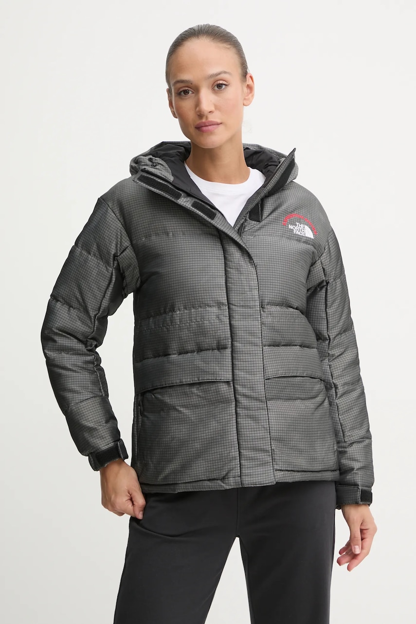The North Face geaca de puf TNF x 30th Years HMLYN femei, culoarea gri, de iarna, NF0A88YW1OA1 The North Face geaca de puf TNF x 30th Years HMLYN femei, culoarea gri, de iarna, NF0A88YW1OA1