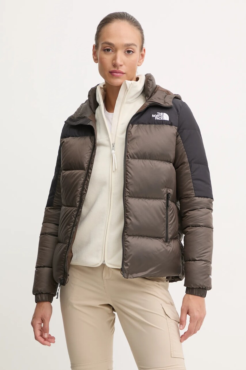 The North Face geaca sport din puf Diablo Down 2.0 culoarea maro, de iarna, NF0A898Z0BI1