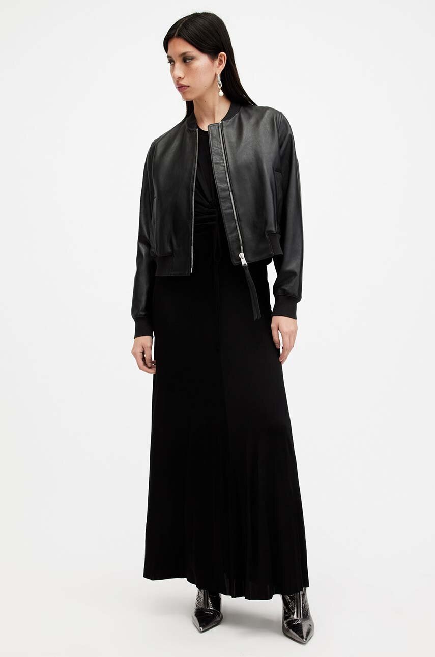 Kožená bunda AllSaints ORTEN BOMBER JACKET (obrázek 6)