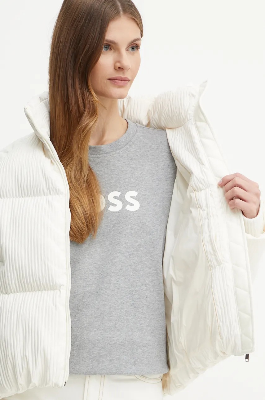 Куртка BOSS жіноча колір білий зимова oversize 50524026 