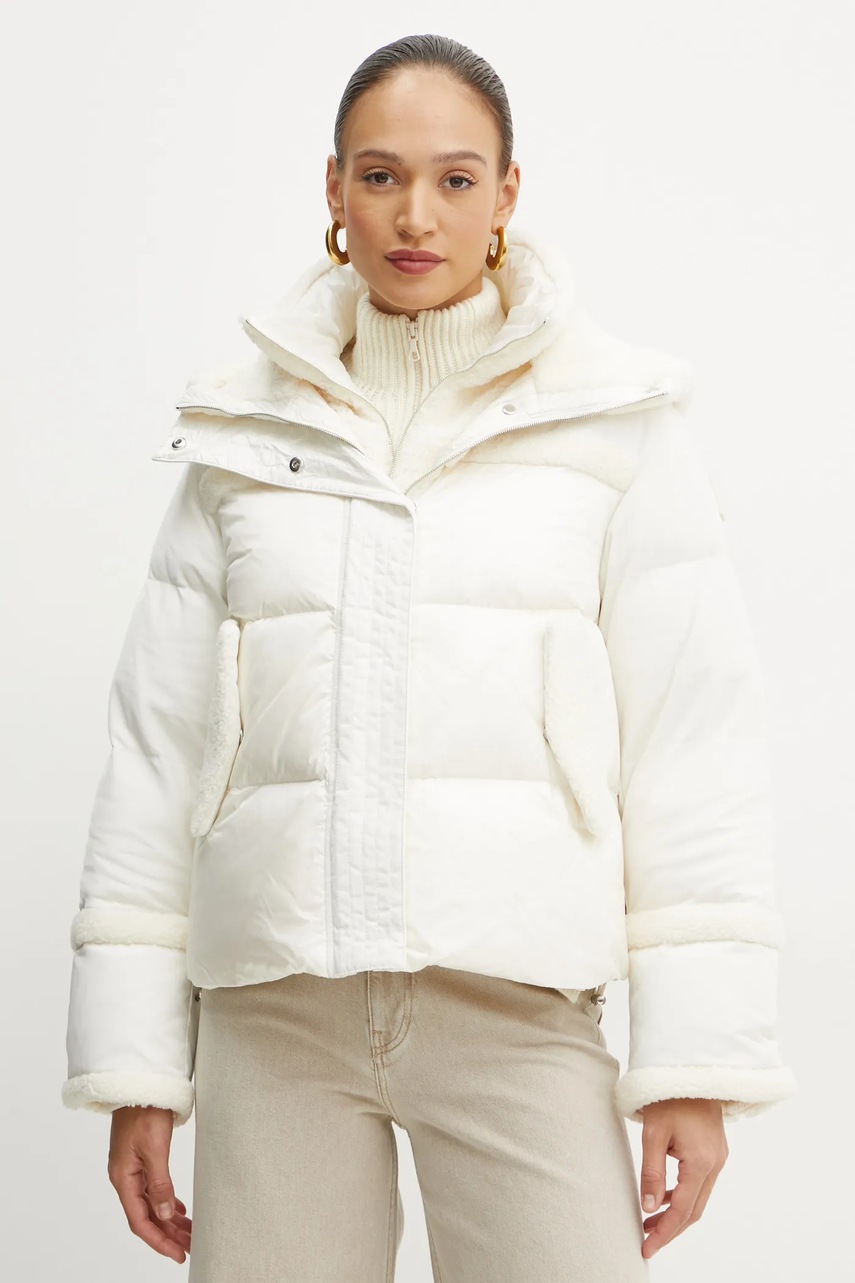 BOSS geaca de puf femei, culoarea bej, de iarna, 50524479