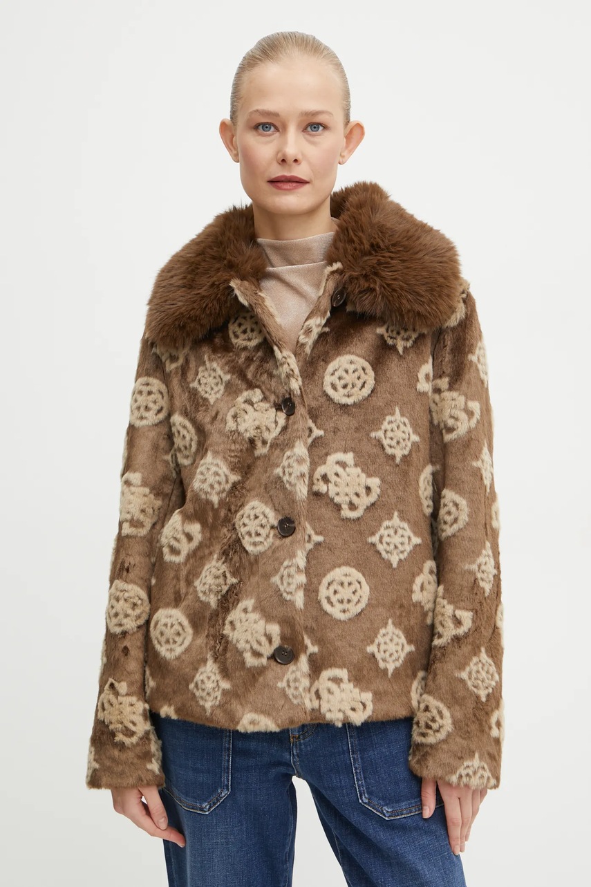

Яке Guess KARINE в кафяво преходен модел W4BL00 WE9V0, Кафяв