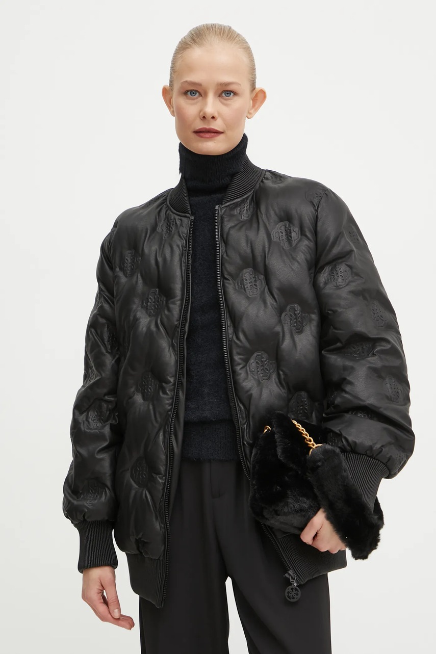 

Яке бомбър Guess MARIANNE в черно зимен модел W4BL60 WGB20, Черен