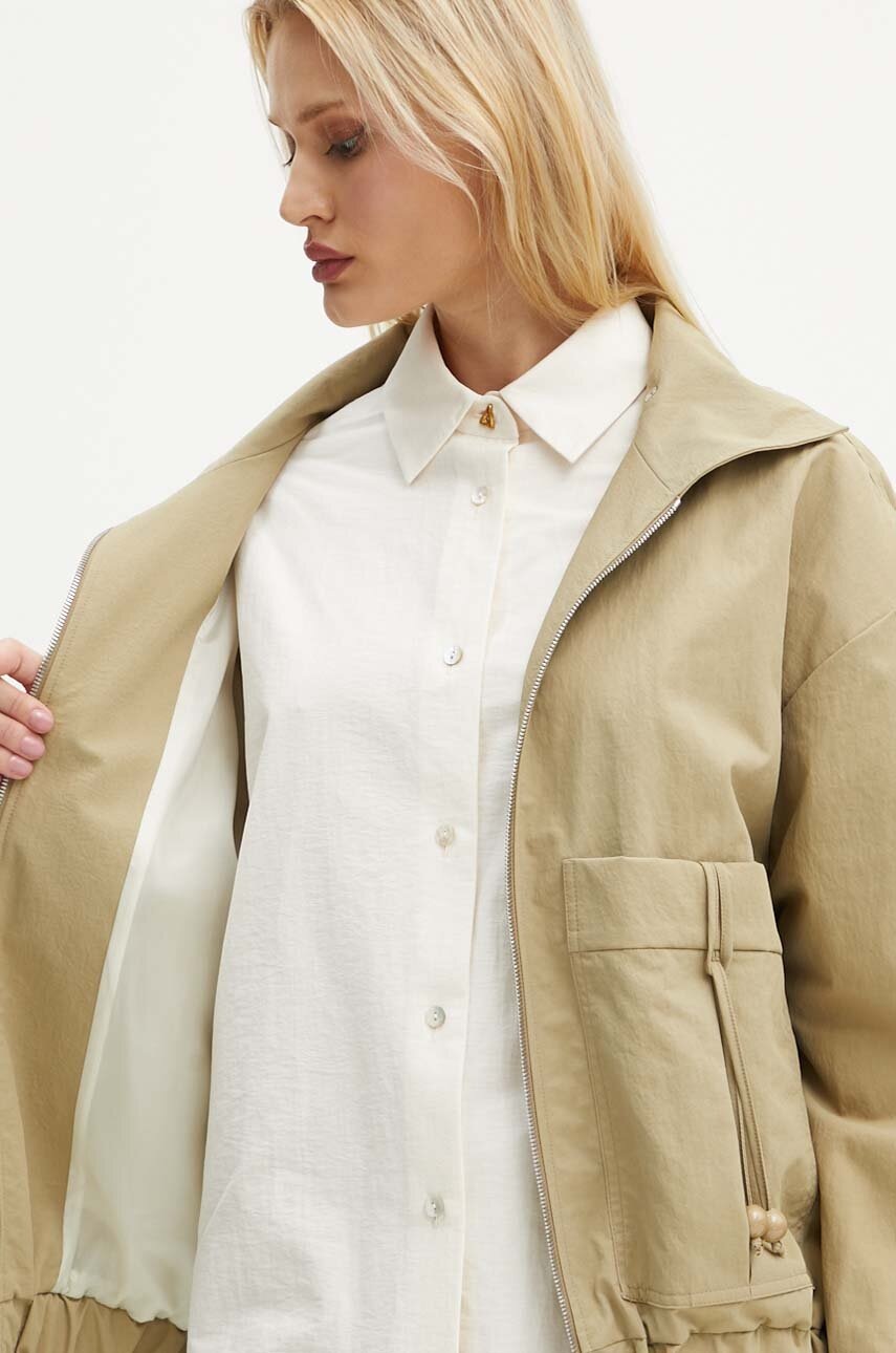 Куртка AERON жіноча колір бежевий перехідна oversize PFJK119518 