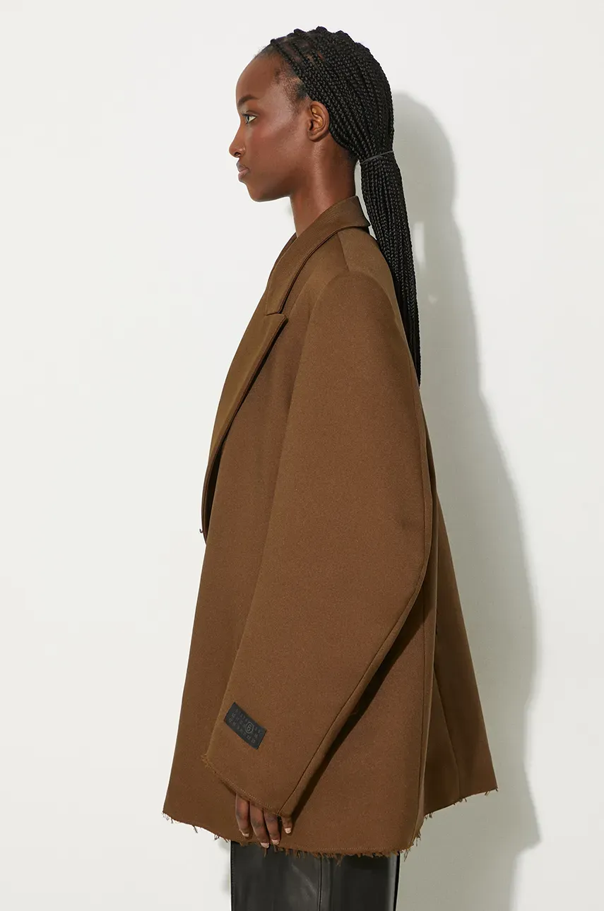 Пальто MM6 Maison Margiela цвет зелёный переходной S62BN0106.M35222 Пальто MM6 Maison Margiela цвет зелёный переходной S62BN0106.M35222