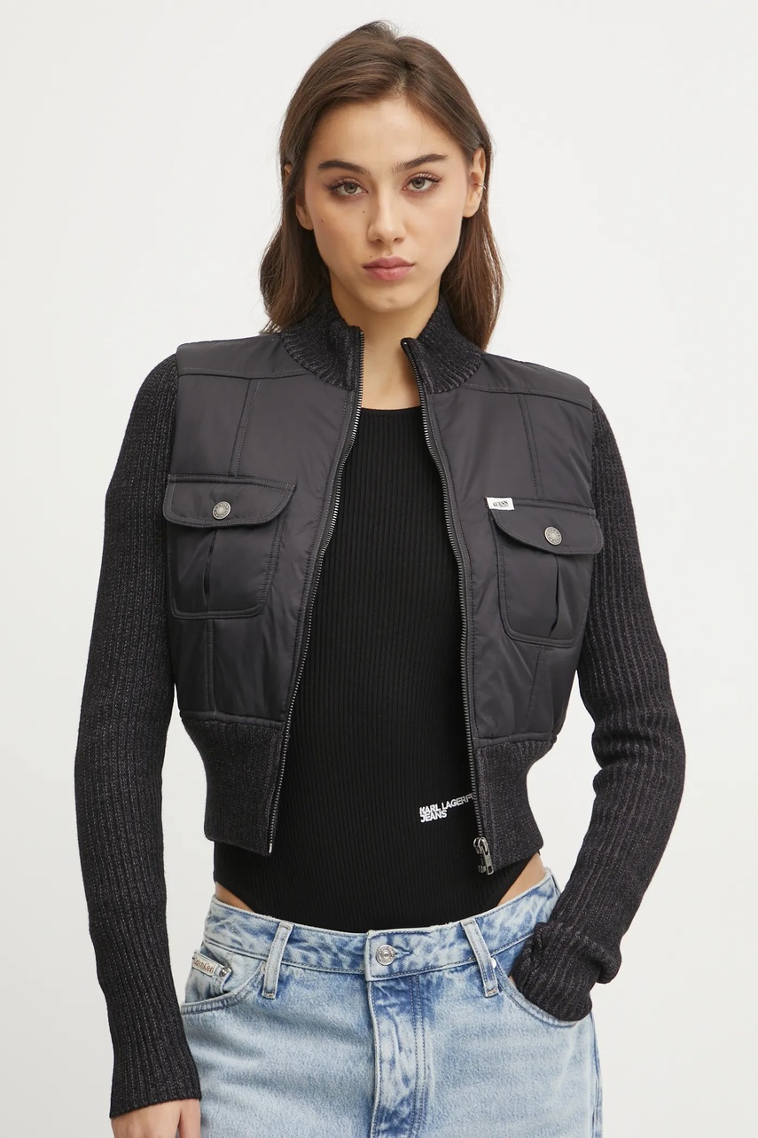 

Яке Guess Originals в черно преходен модел W4BL18 WFA20, Черен