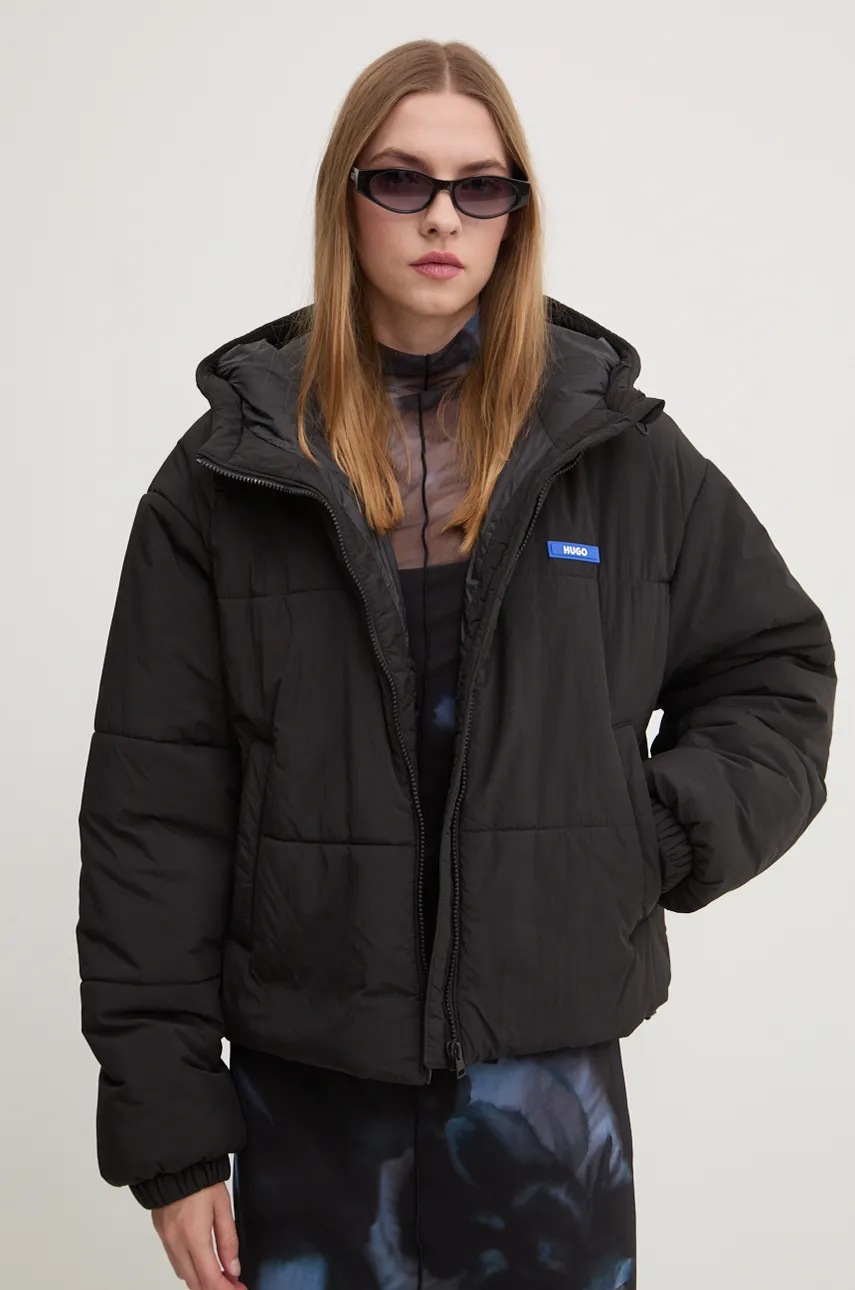 Куртка Hugo Blue жіноча колір чорний зимова oversize 50531870 