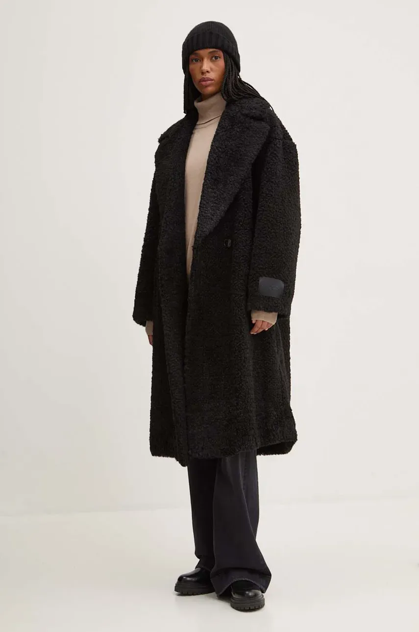 Пальто HUGO женское цвет чёрный зимнее oversize 50523262 Пальто HUGO женское цвет чёрный зимнее oversize 50523262