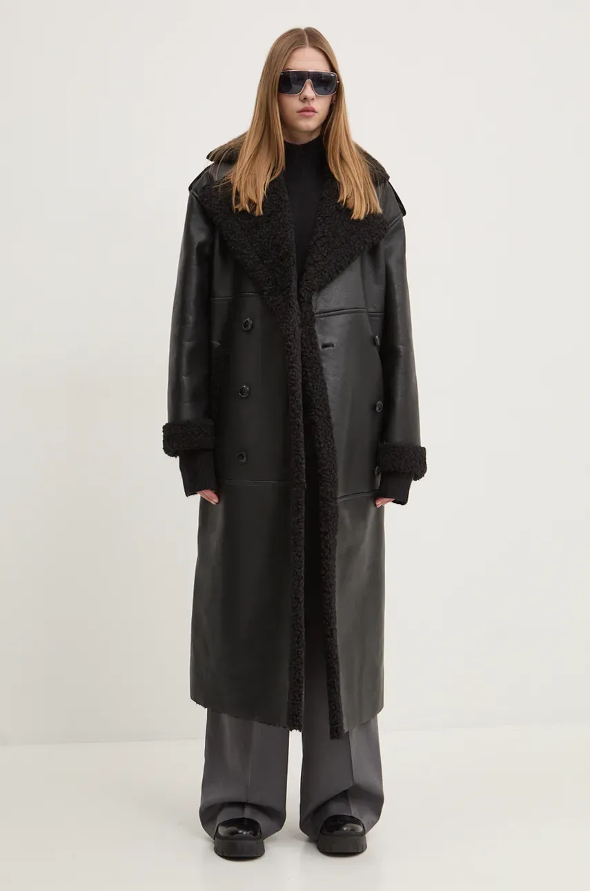 Пальто HUGO женское цвет чёрный переходное oversize 50528786 Пальто HUGO женское цвет чёрный переходное oversize 50528786