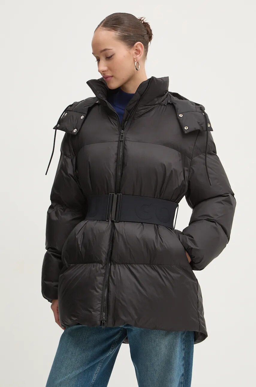HUGO geaca femei, culoarea negru, de iarna, oversize, 50521360