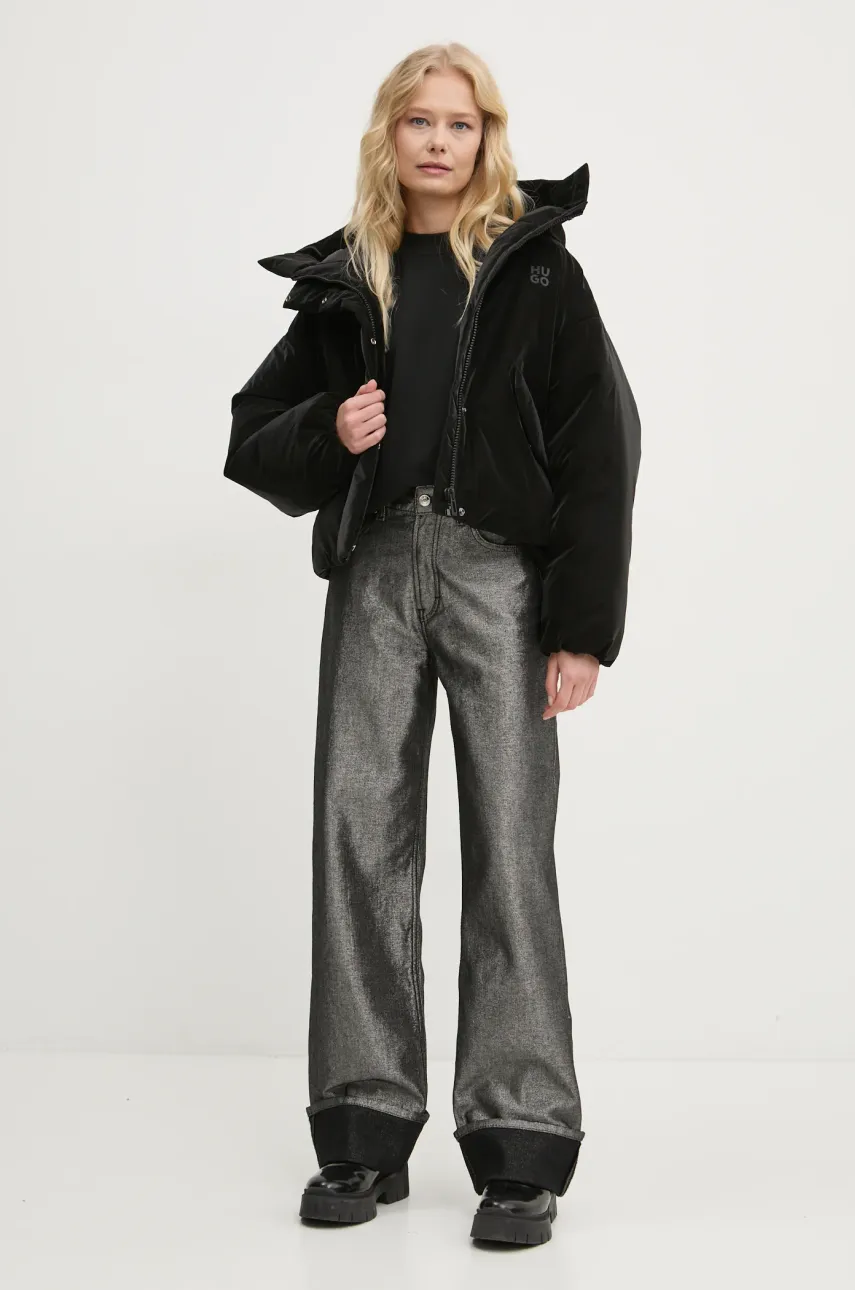 Куртка HUGO женская цвет чёрный зимняя oversize 50521377 Куртка HUGO женская цвет чёрный зимняя oversize 50521377