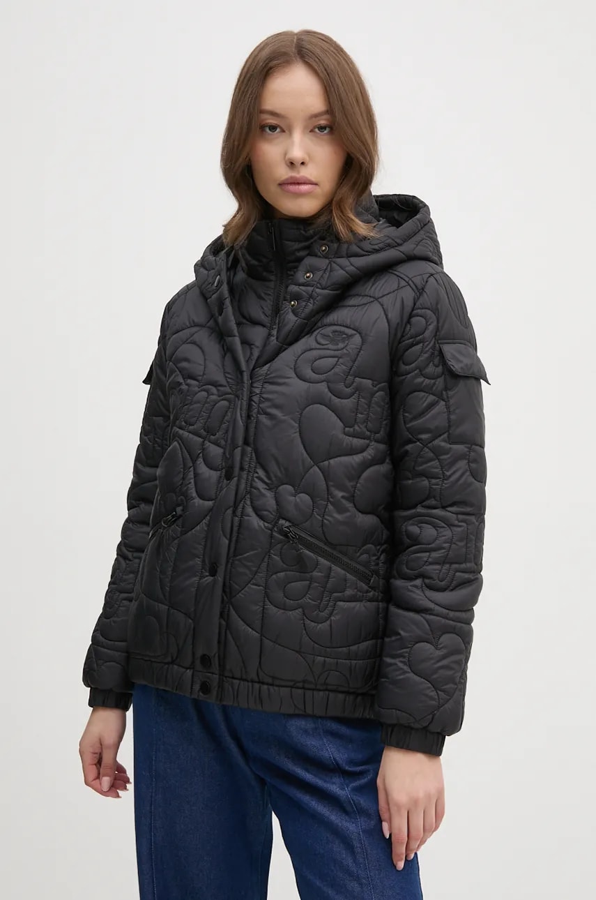 Aeronautica Militare geaca femei, culoarea negru, de tranzitie, AB2970DCT3405
