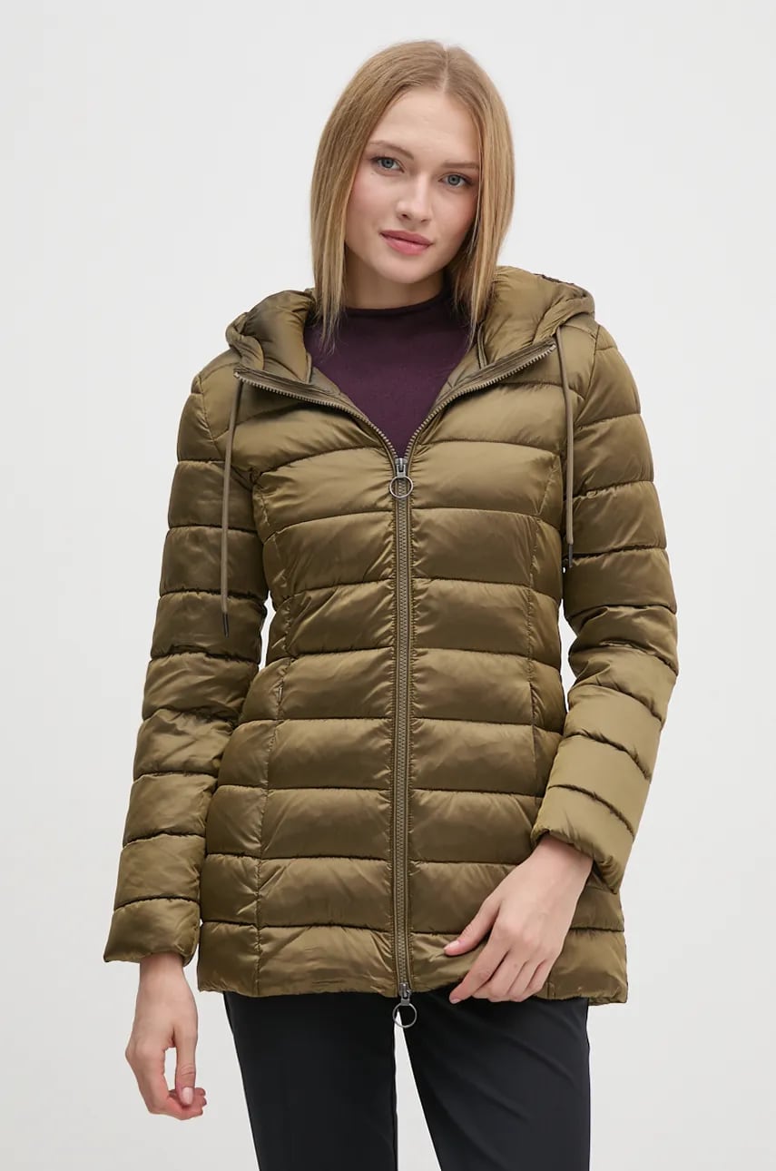 Sisley geaca femei, culoarea verde, de iarna, 2E3XLN044 Sisley geaca femei, culoarea verde, de iarna, 2E3XLN044