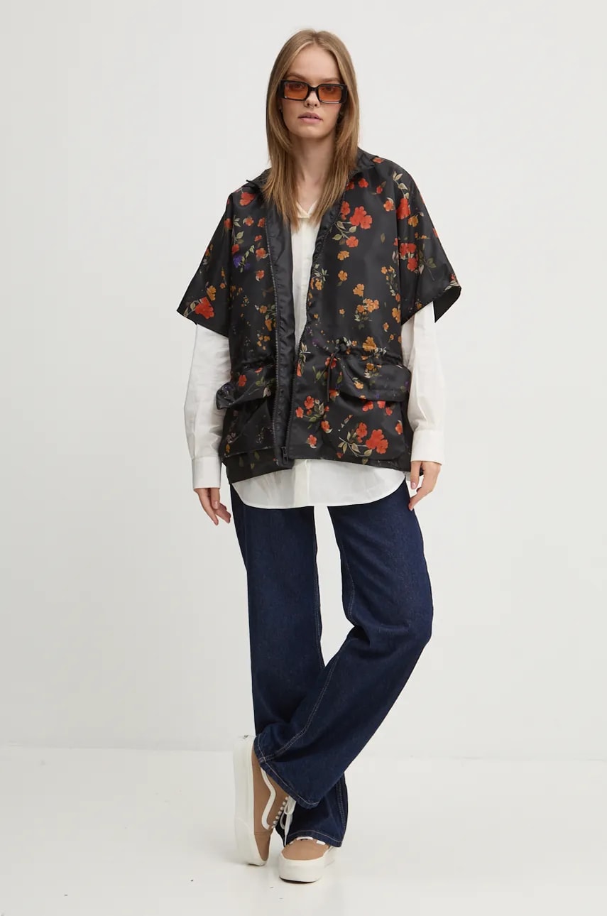 Куртка Desigual ARTISTIC FLOWER RI женская цвет чёрный переходная oversize 24WAIY07 Куртка Desigual ARTISTIC FLOWER RI женская цвет чёрный переходная oversize 24WAIY07