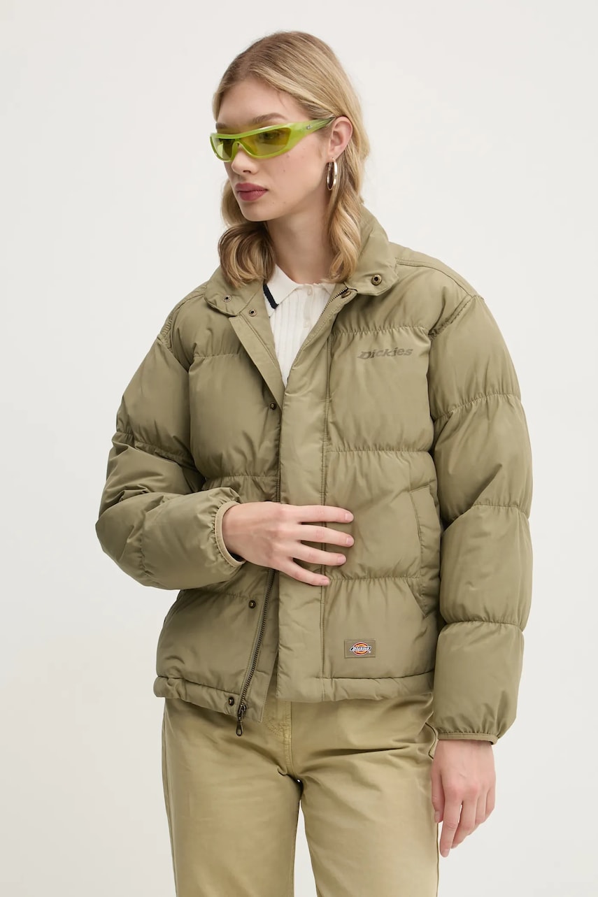 Dickies geaca SCOBEY femei, culoarea verde, de iarna, oversize, DK0A4Z36 Dickies geaca SCOBEY femei, culoarea verde, de iarna, oversize, DK0A4Z36