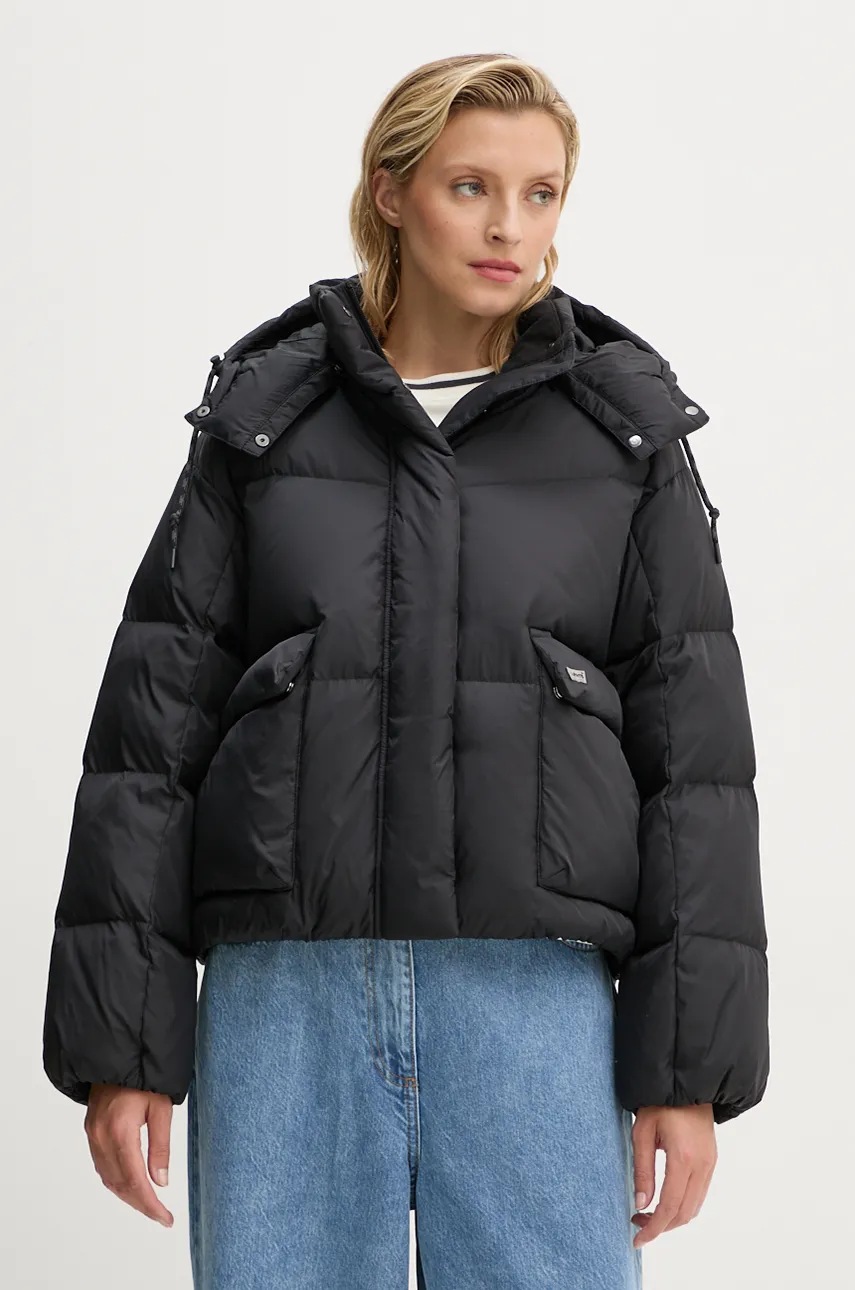 

Пухено яке Levi's в черно зимен модел A8527, Черен