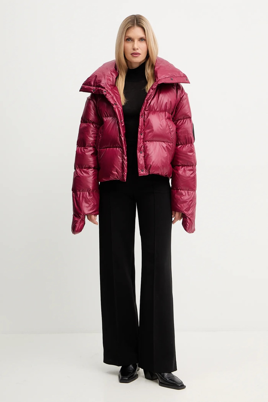 Μπουφάν με επένδυση από πούπουλα MMC STUDIO PL χρώμα: μπεζ, RAFO φωτογραφία