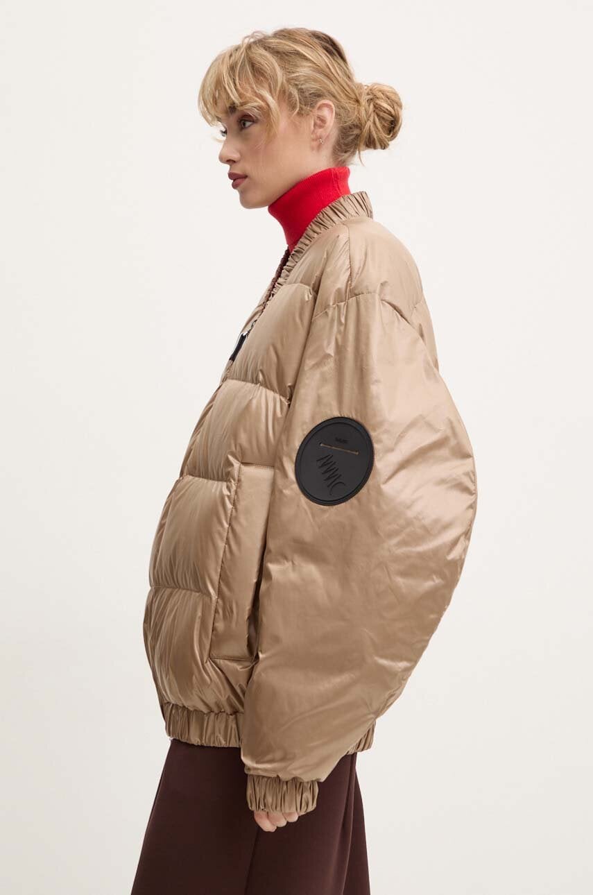 MMC STUDIO geacă bomber de puf LUKA femei, culoarea bej, de iarnă, oversized
