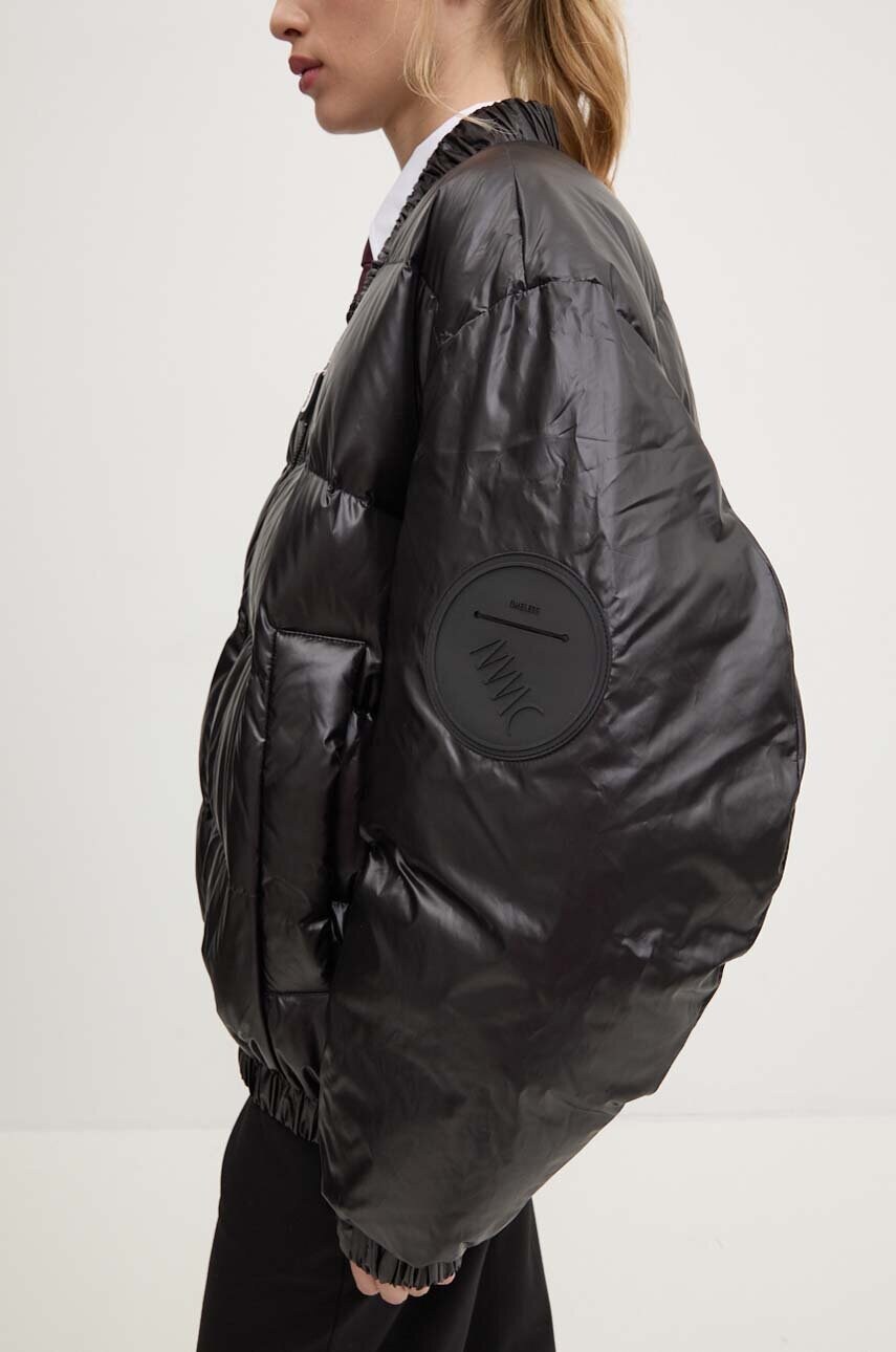 MMC STUDIO geacă bomber de puf LUKA femei, culoarea negru, de iarnă, oversized