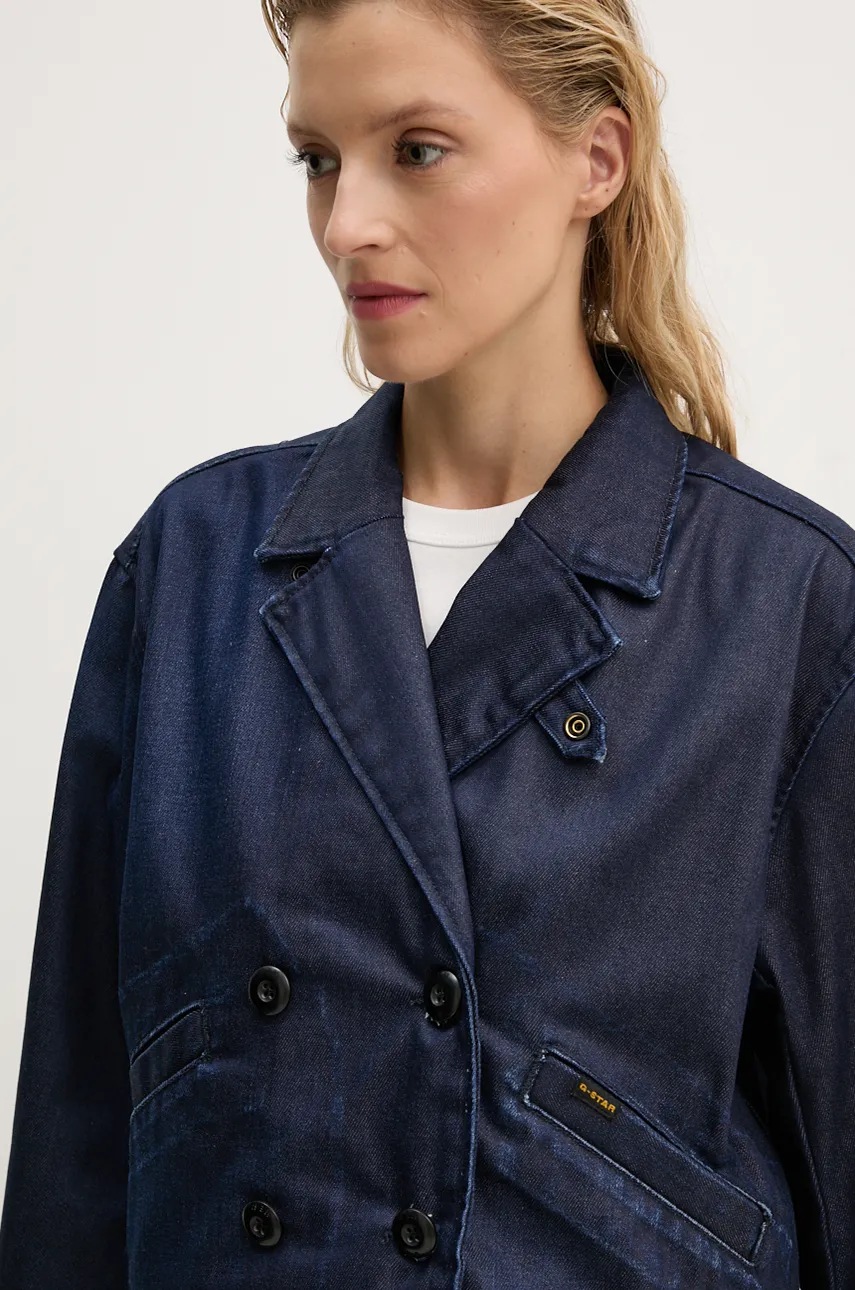 Τζιν μπουφάν G-Star χρώμα: ναυτικό μπλε, D25339-4639 φωτογραφία