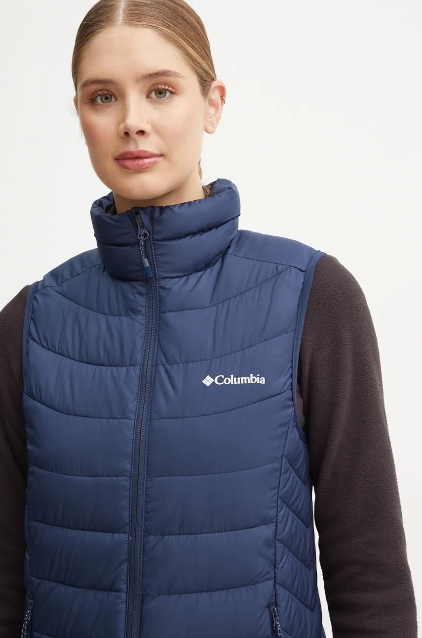 Columbia sportos mellény Powder Lite II sötétkék, átmeneti, 2089561 termék 2. képe