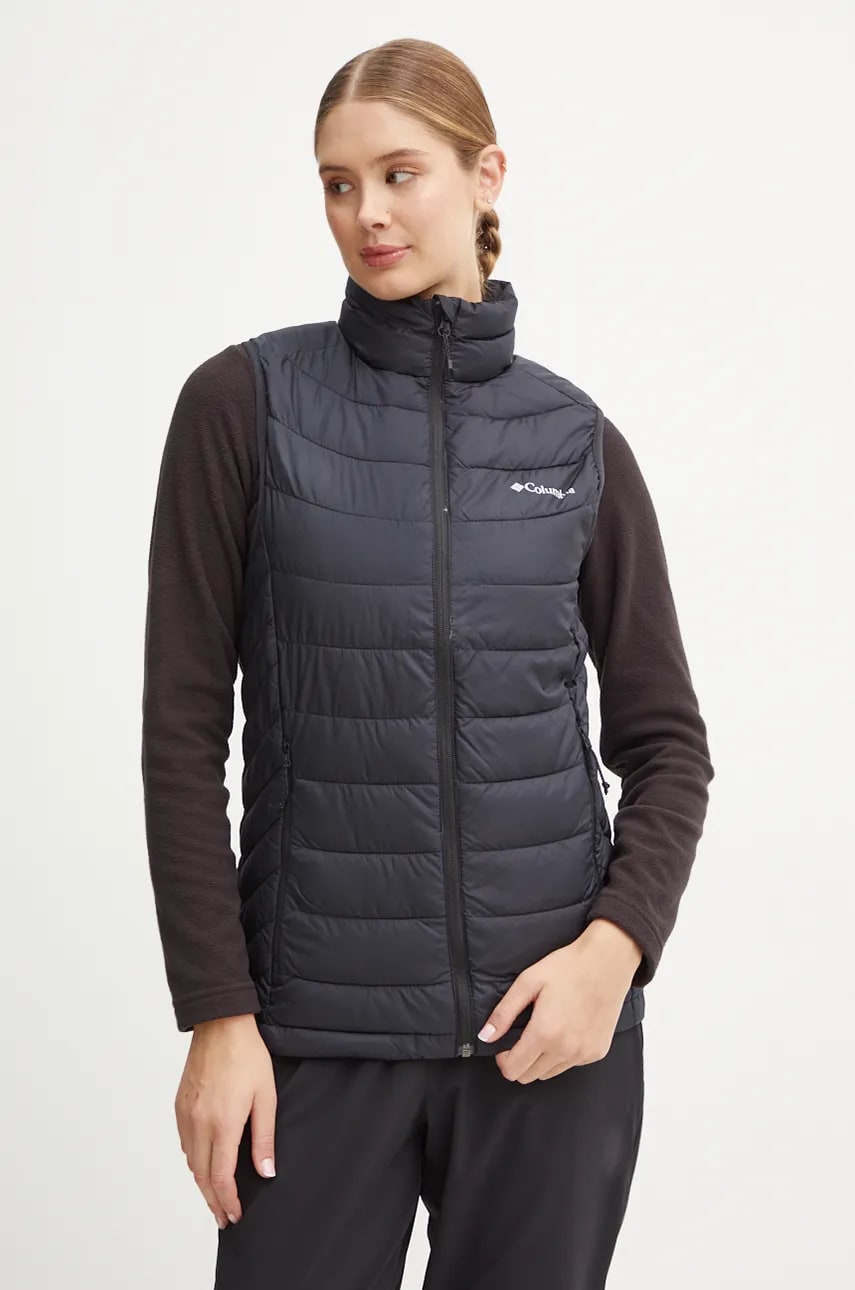 Columbia vesta sport Powder Lite II culoarea negru, de tranzitie, 2089561 Columbia vesta sport Powder Lite II culoarea negru, de tranzitie, 2089561