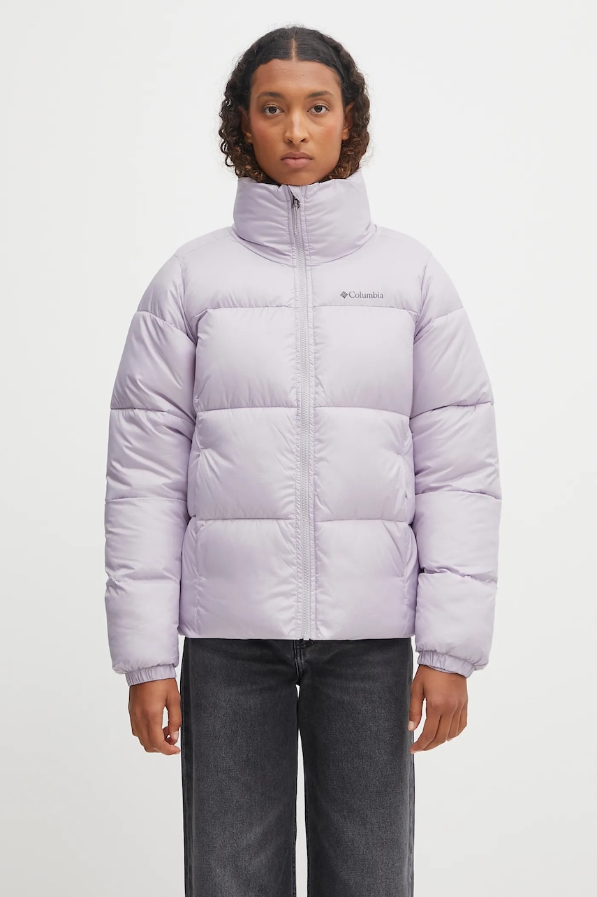 Columbia geacă Puffect culoarea roz, de iarnă, 2090291