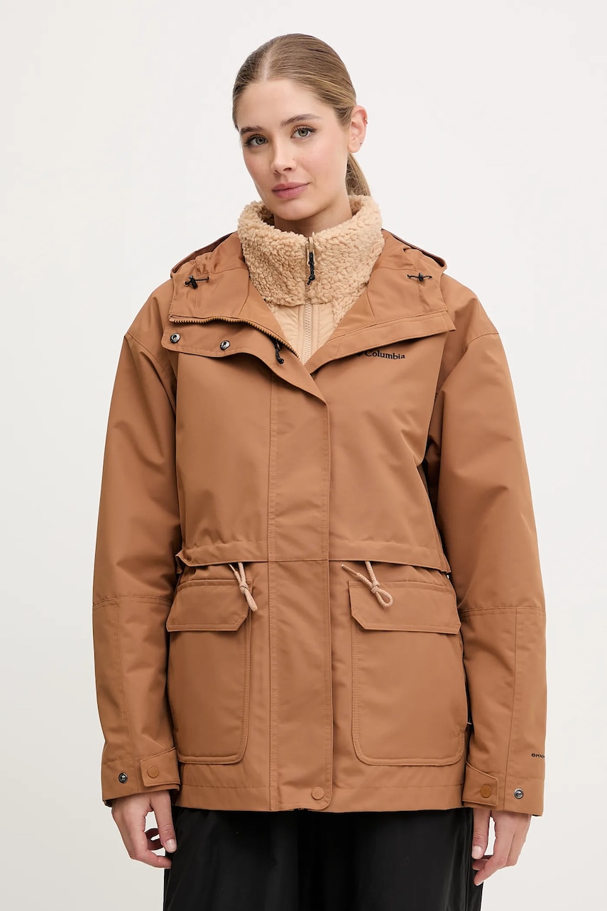 Columbia jachetă de exterior Drop Ridge IC culoarea bleumarin, 2094761